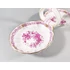 Picture 8/12 -HEREND, RASPBERRY INDIAN BASKET DOUBLE SALT CELLAR, HANDPAINTED PORCELAIN (I201)