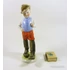 Picture 2/7 -HEREND, BOY IN SEVEN LEAGUE BOOTS 8.2", HANDPAINTED PORCELAIN FIGURINE ! (J029)