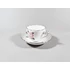 Picture 3/12 -HEREND, VIENNA ROSE PLATINUM COFEE CUP & SAUCER, HANDPAINTED PORCELAIN ! (K008)