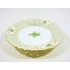 Picture 5/10 -HEREND, GREEN GARDEN OPEN WORK SMALL WALL PLATE , HANDPAINTED PORCELAIN ! (T008)