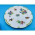 Picture 13/16 -HEREND PORCELAIN HANDPAINTED QUEEN VICTORIA DESSERT PLATES AND SERVING TRAY (G005)